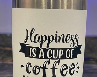 Book Lover 20 oz Stainless Steel Tumbler | White | Coffee Lover | Hot and Cold Drinks
