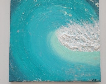 Wave Painting On Canvas Original Art Acrylic Beach Wall Art