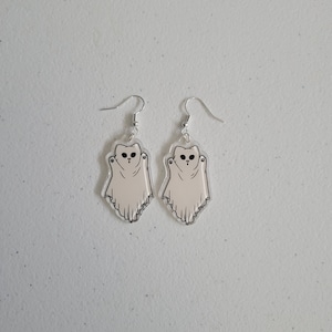 Ghost Cat Earrings | Cat Ghosts | Halloween Earrings | Ghost Earrings