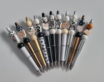 Dog Breed Handmade Pens | Beaded Pens | Pawprint Pens
