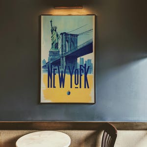 Printable Vintage New York Wall Art | Digital Download New York Art Prints | Statue Of Liberty | New York City
