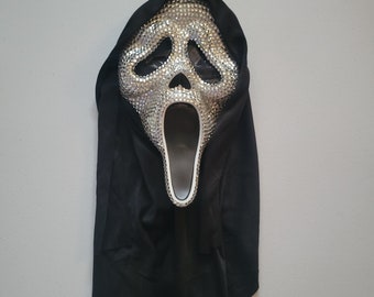 Ghostface Scream Mask Hand Jeweled Original Art