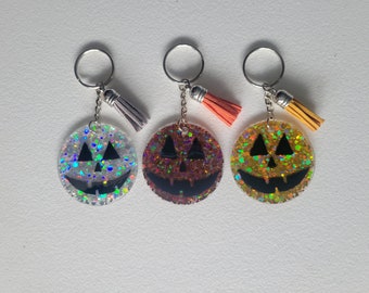 Pumpkin Keychains Hand Painted Halloween