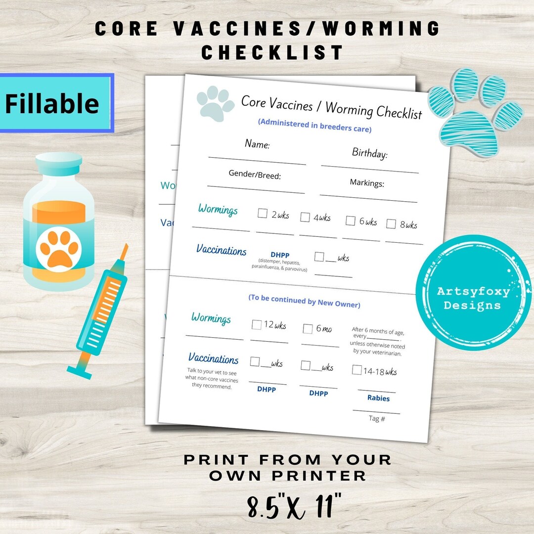 puppy-core-vaccines-and-worming-checklist-editable-puppy-vaccination