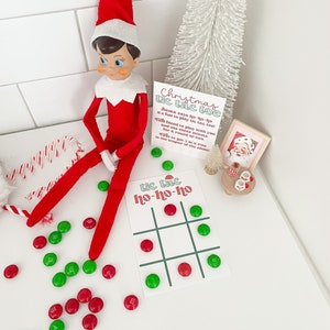 Printable Tic Tac Toe Card and Poem for North Pole Elf Holiday Elf Elf ...