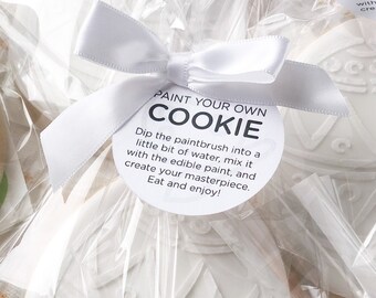 Paint Your Own 2x2&quot; Circle Cookie Tag | Printable | Instant Download