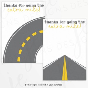 Merci d'avoir fait un effort supplémentaire de 3,5 x 5 po. Mini cartes à biscuits pour chauffeurs d'autobus scolaire | Fin des classes | Covoiturage | Imprimable | Téléchargement immédiat