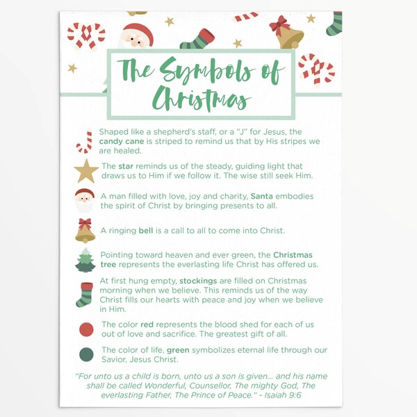 Printable Christmas Symbols Etsy