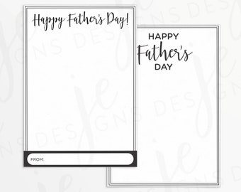 Happy Father's Day! 3.5x5" Mini Cookie Card | Double Border Font Mix | Printable | Instant Download | Happy Father's Day | Generic