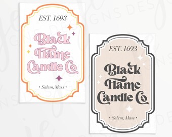Black Flame Candle Printable - Etsy