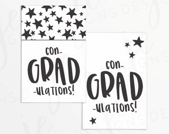 ConGRADulations 3x2" Gift Tag | Printable | Instant Download | Graduation | Grad | Graduate | Class of 2022