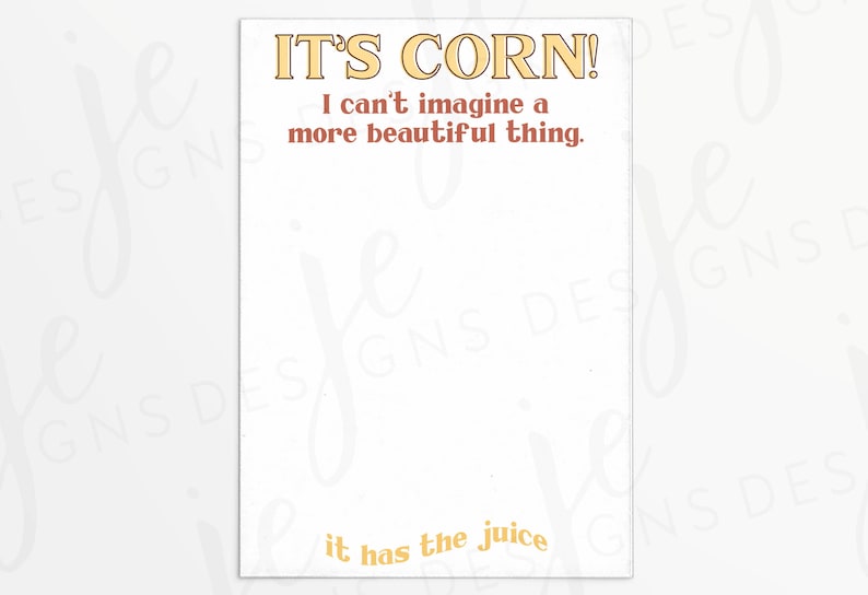 Corn Notepad It's Corn! 3.5x5
