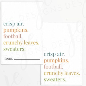 Best of Fall 3x2&quot; Tag with Beige, Orange, Green & Blue Lettering  | Printable | Instant Download | Fall and Autumn | Cookie Tag