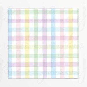 Doos met regenboog geruite gingham | Pasen | Lente | Pastelkleur | Breekbaar breekbaar chocolade-ei | Hamer | Afdrukbaar | Direct downloaden