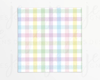 Rainbow Plaid Gingham Box Backer | Easter | Spring | Pastel | Smashable Breakable Chocolate Egg | Mallet | Printable | Instant Download