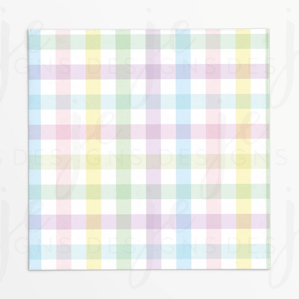 Rainbow Plaid Gingham Box Backer | Easter | Spring | Pastel | Smashable Breakable Chocolate Egg | Mallet | Printable | Instant Download