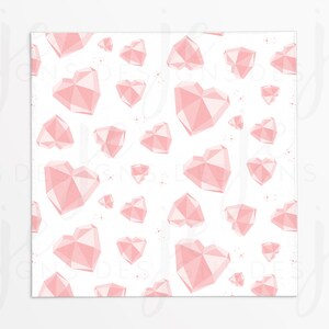 Fondo de embalaje para caja de regalo con forma de corazón que rompe corazones / Día de San Valentín / Imprimible / Descarga instantánea / San Valentín / Corazón de chocolate para romper