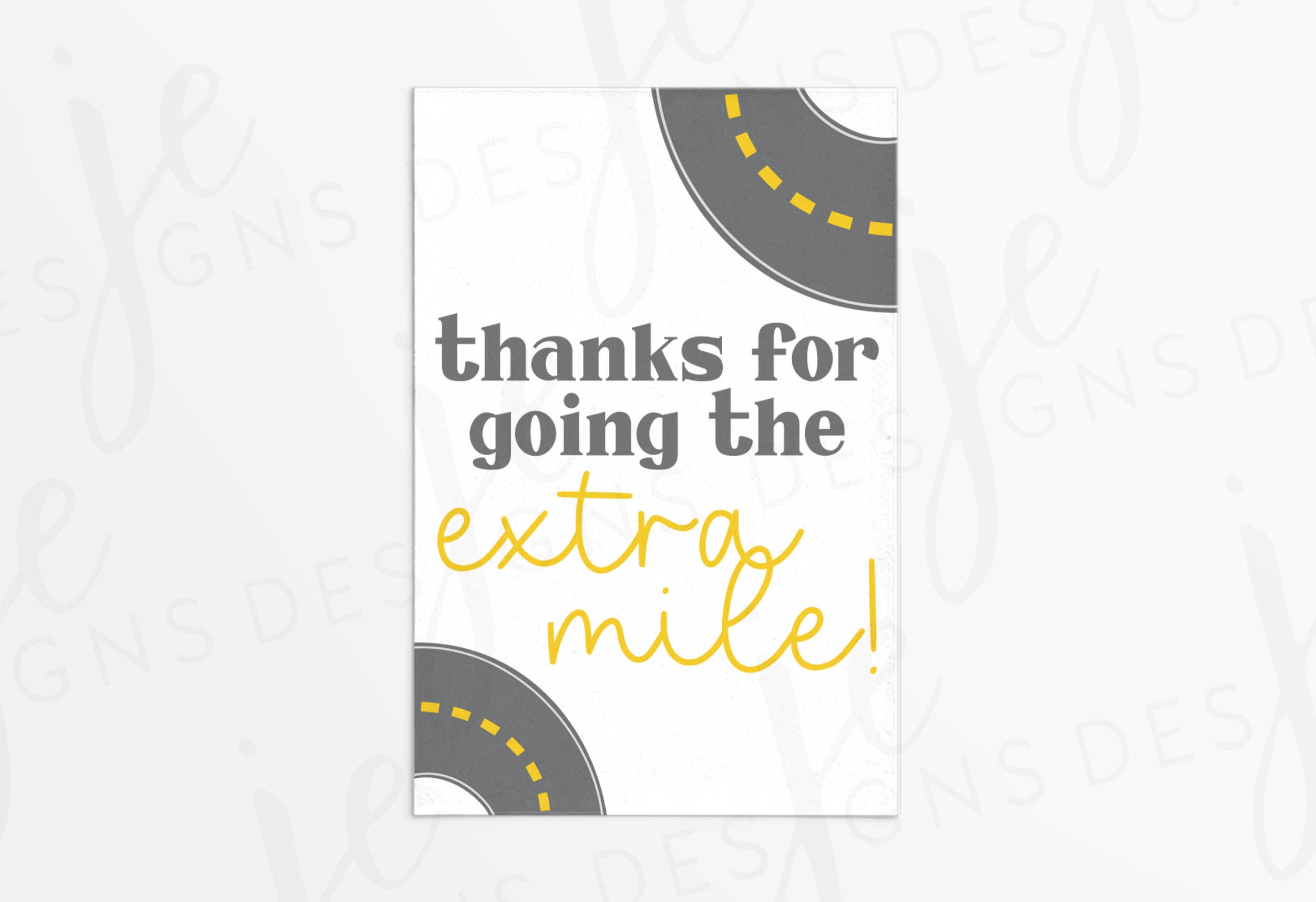 Thanks for the Going the Extra Mile 3x2" Gift Tag for School Bus Drivers | End of School | Carpool | Cookie Printable | Instant Download