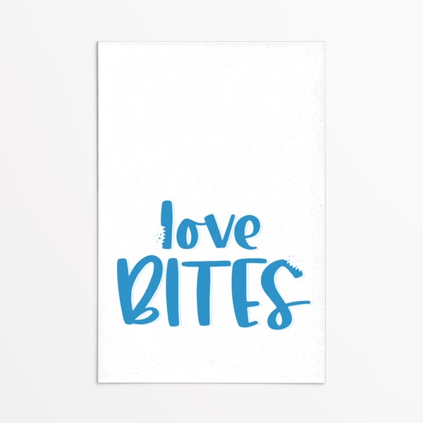 Love Bites 3x2" Valentine's Day Shark Bite Tag | Cookie Printable | Instant Download | Valentine