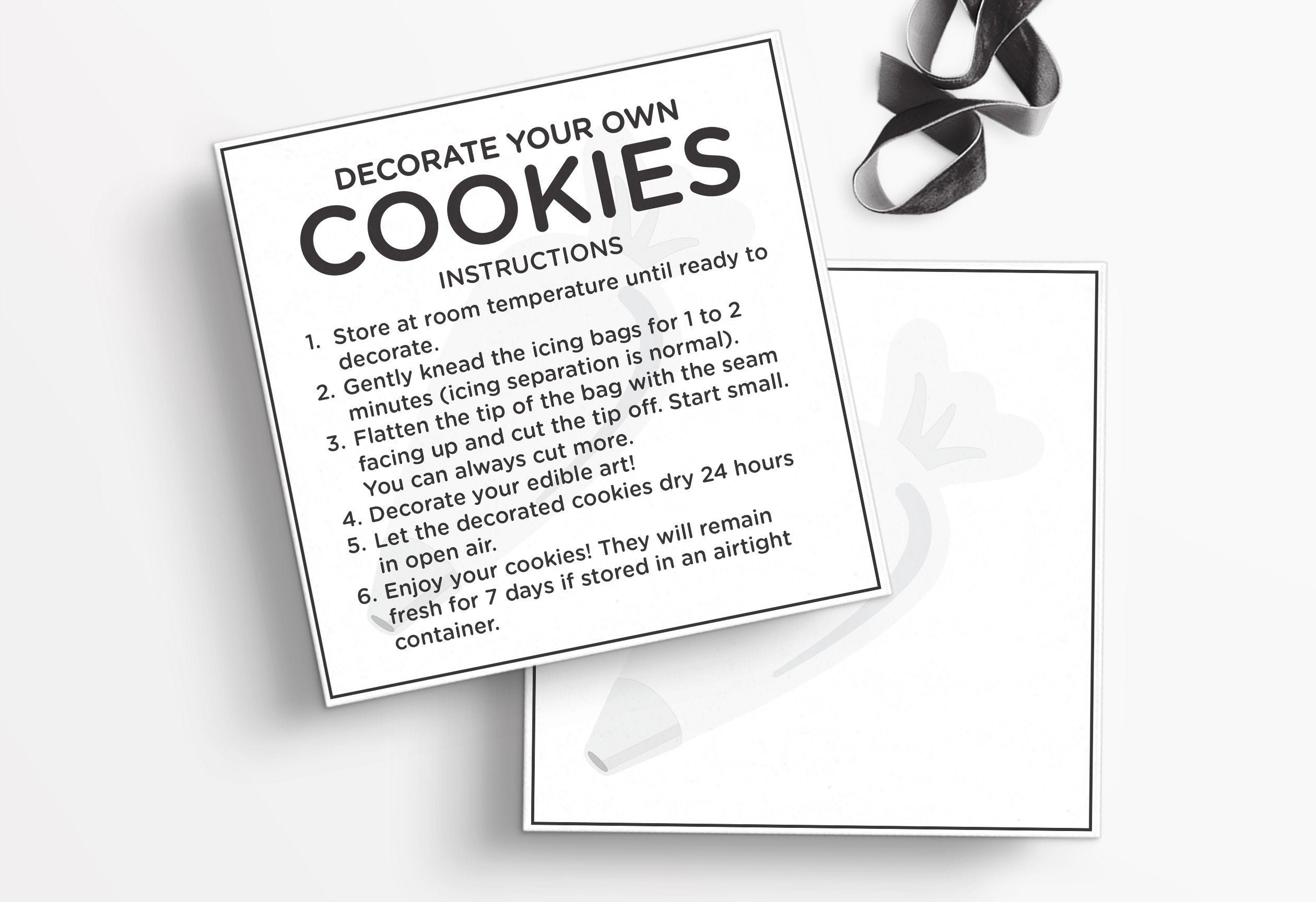 Decorate Your Own Cookies Generic DIY Cookie Kit Instructions Etsy