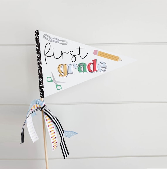 Bandera Del Primer Día De Escuela, Banderines De Regreso A Clases Preescolar Con Cintas, Haz Tu Propio Letrero De Primer Día De Preescolar O Accesorios De Fotos De Regreso A La