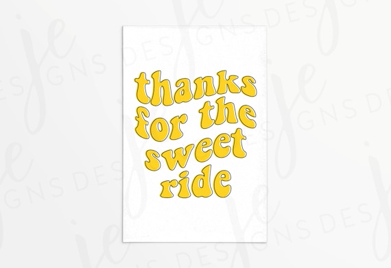 Thanks for the Sweet Ride 3x2