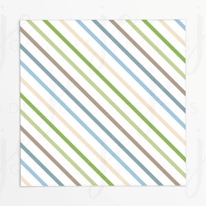 Simple et subtile, joyeuse fête des pères, motif rayures bleu-vert havane | Fête des pères | Cookie imprimable | Téléchargement instantané