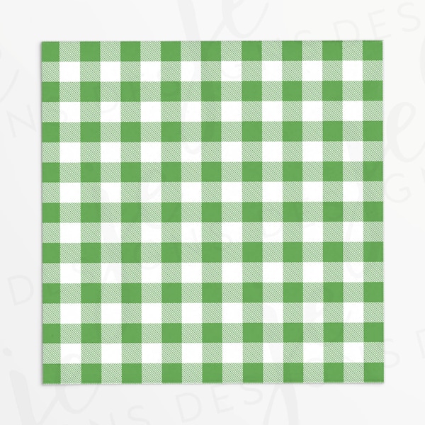 Green Gingham Buffalo Check Box Backer | Back to School | End of School | Teacher Appreciation | Printable | Instant Download