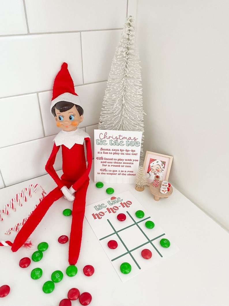 Printable Tic Tac Toe Card and Poem for North Pole Elf - Etsy