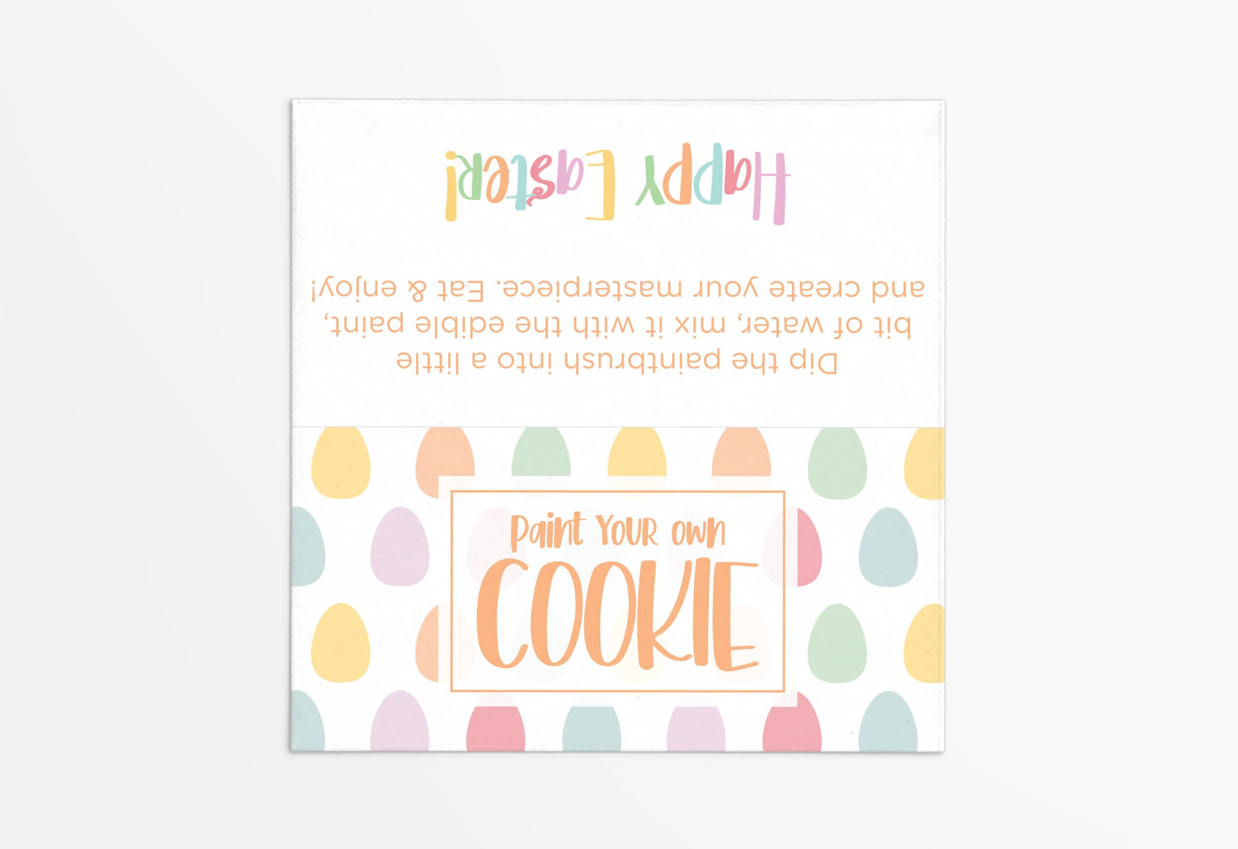 Easter Paint Your Own Cookie 4x4 Treat Bag Topper with Etsy