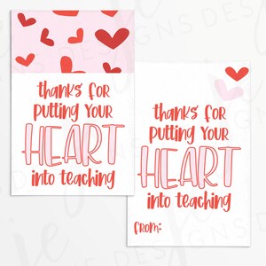 Danke für's Lehren 3x2"" Geschenkanhänger | Lehrer Wertschätzung | Druckbar | Sofort Download | Valentinstag