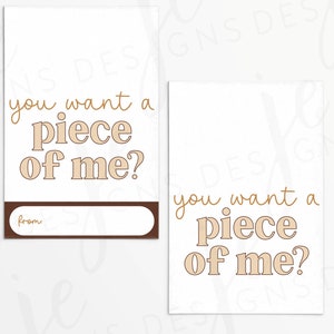Thanksgiving Truthahn ""You Will a Piece of Me? 3x2"" Geschenkanhänger mit optionaler From Line zum Verschenken | Cookie zum Ausdrucken | Sofort Download