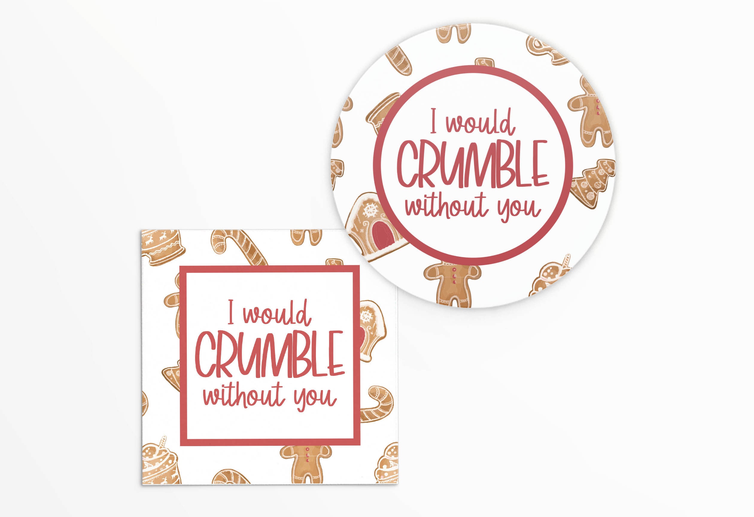 I Would Crumble Without You Gingerbread 2x2 Tag Etsy I Would Crumble Without You Gingerbread 2x2 Tag Etsy