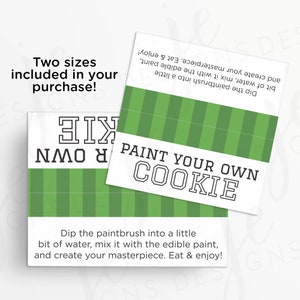 Sports Paint Your Own Koekjestastoppers in 4 x 4" en 5 x 4" | Afdrukbaar koekje | Direct downloaden | PYO | Voetbal | Voetbal | Honkbal