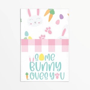 Some Bunny Loves You 3x2&quot; Tag | Tag na ciasteczka | Do druku | Natychmiastowe pobranie | Wielkanoc | Ogólne