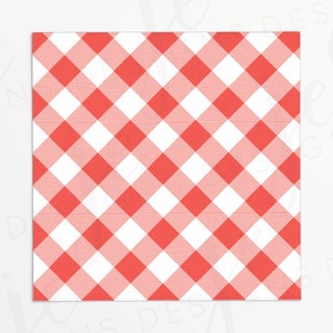 Röd picknick gingham buffelrutmönster med "fars dag" eller "sommar"-rutmönster | Fars dag | Utskrivbar kaka | Direkt nedladdning