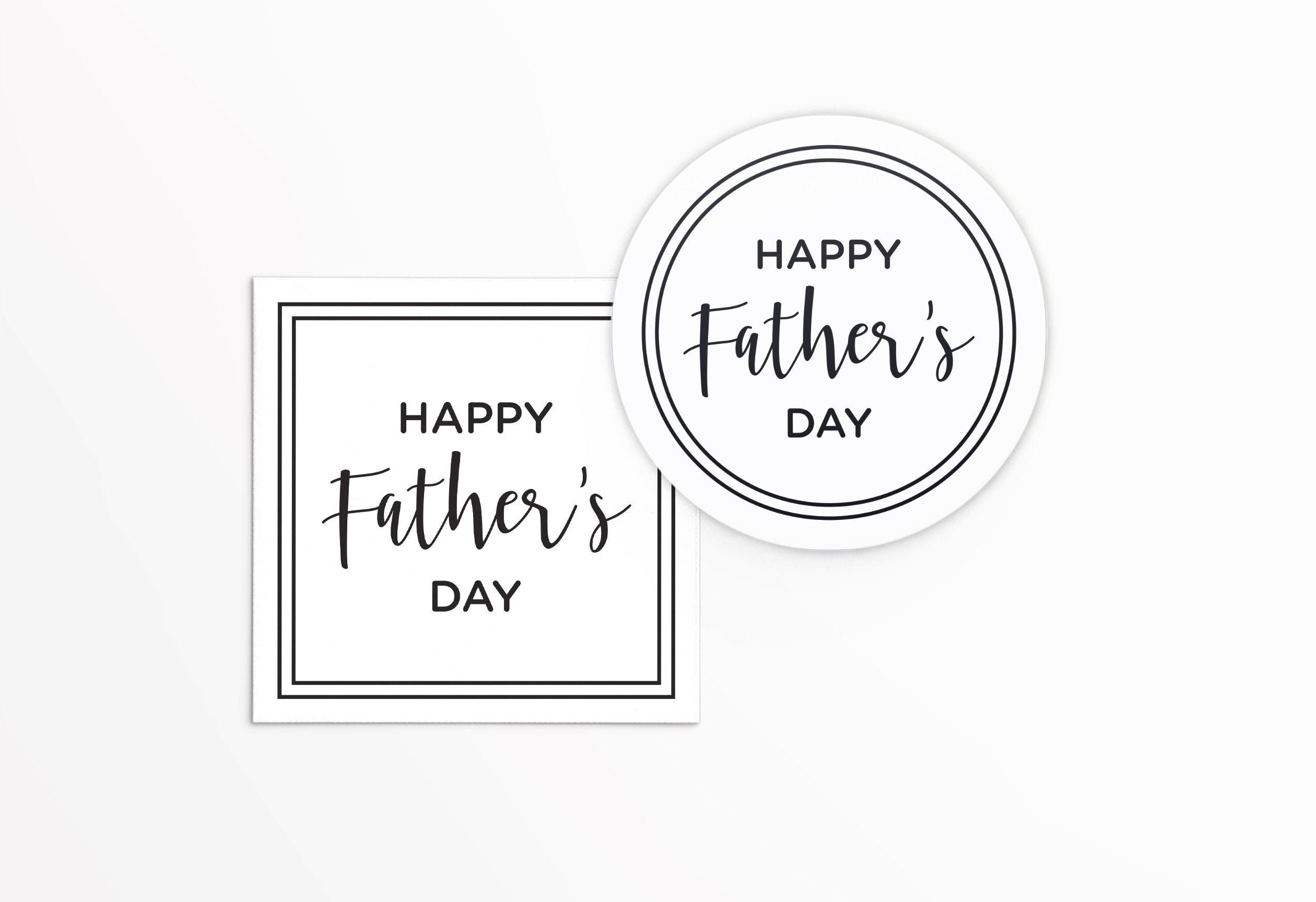 Happy Father's Day! 2x2" Square and Circle Tag | Printable |…