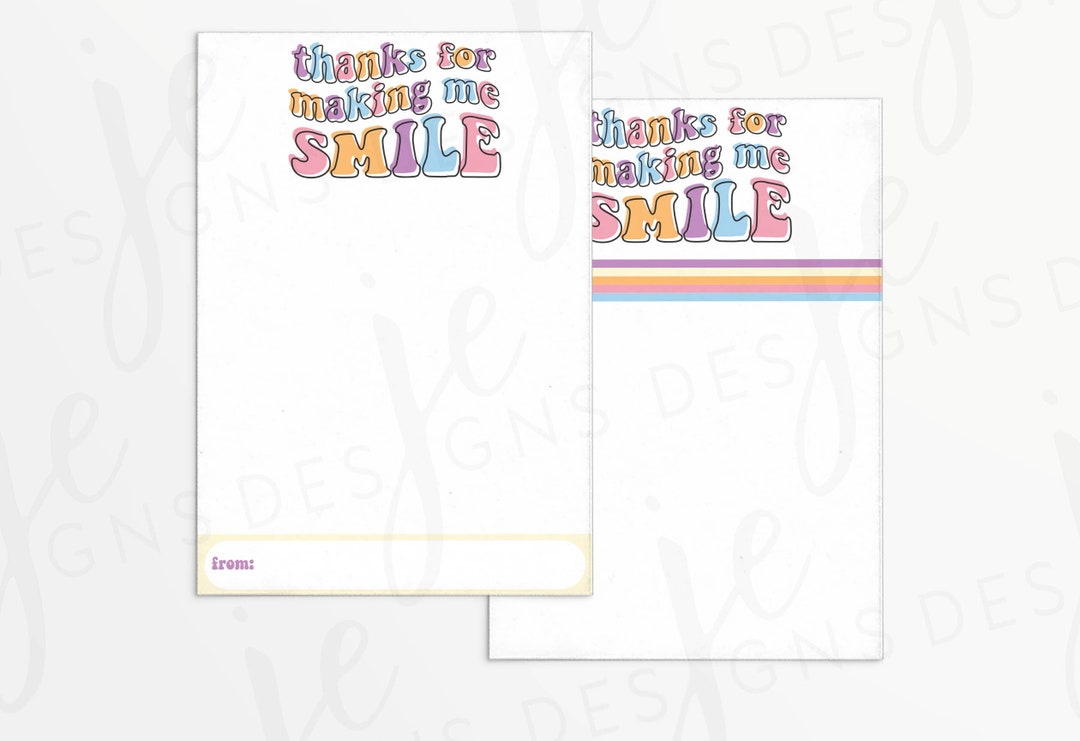 Thank You for Making Me SMILE 3.5x5" Mini Cookie Card | Retro Groovy ...