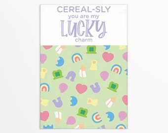 Cereal-sly 3.5x5" Cookie Karte | Druckbar | Sofort Download | St. Patrick's Day |