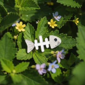 Metal Fishbone Pin, Special Pin, Minimalist, Limited Edition - Etsy