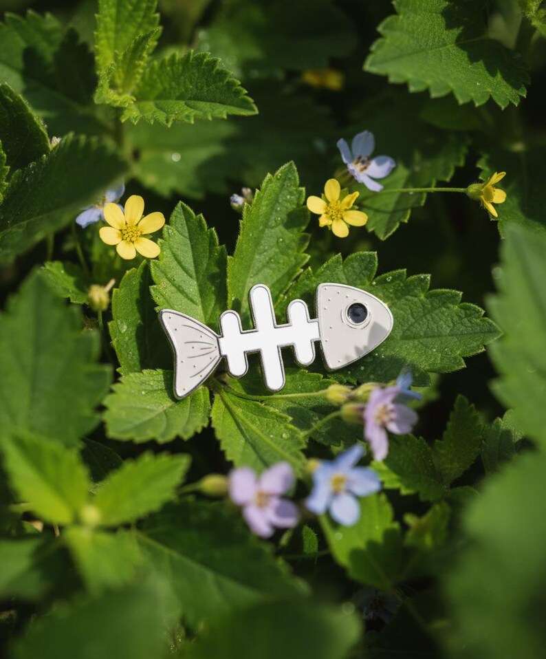 Fishbone Pin Metal Fishbone Pin, Special Pin, Minimalist, Limited Edition - Etsy