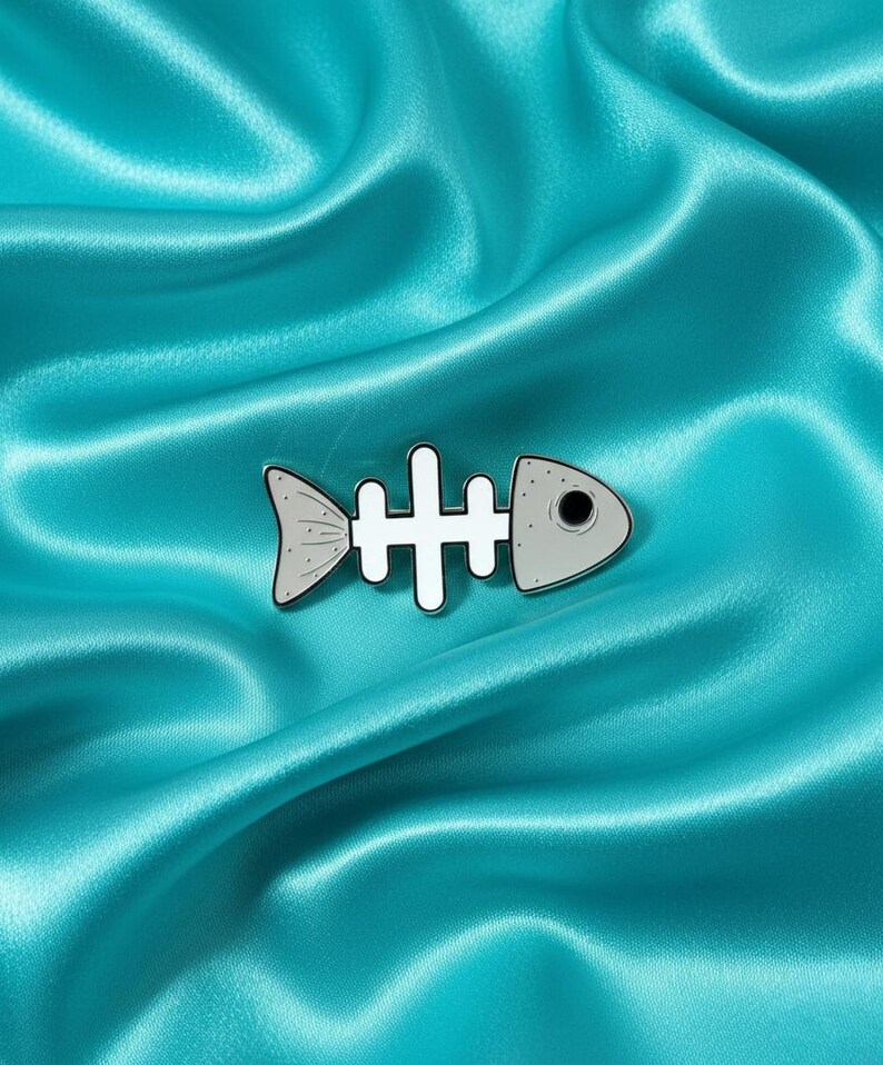 Metal Fishbone Pin, Special Pin, Minimalist, Limited Edition - Etsy