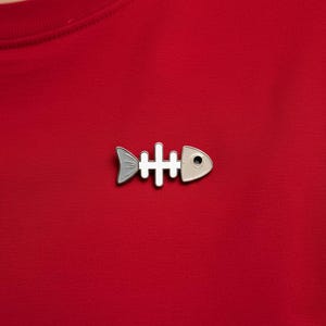 Metal Fishbone Pin, Special Pin, Minimalist, Limited Edition - Etsy
