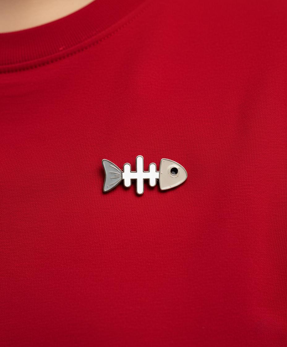 Fishbone Pin Metal Fishbone Pin, Special Pin, Minimalist, Limited Edition - Etsy