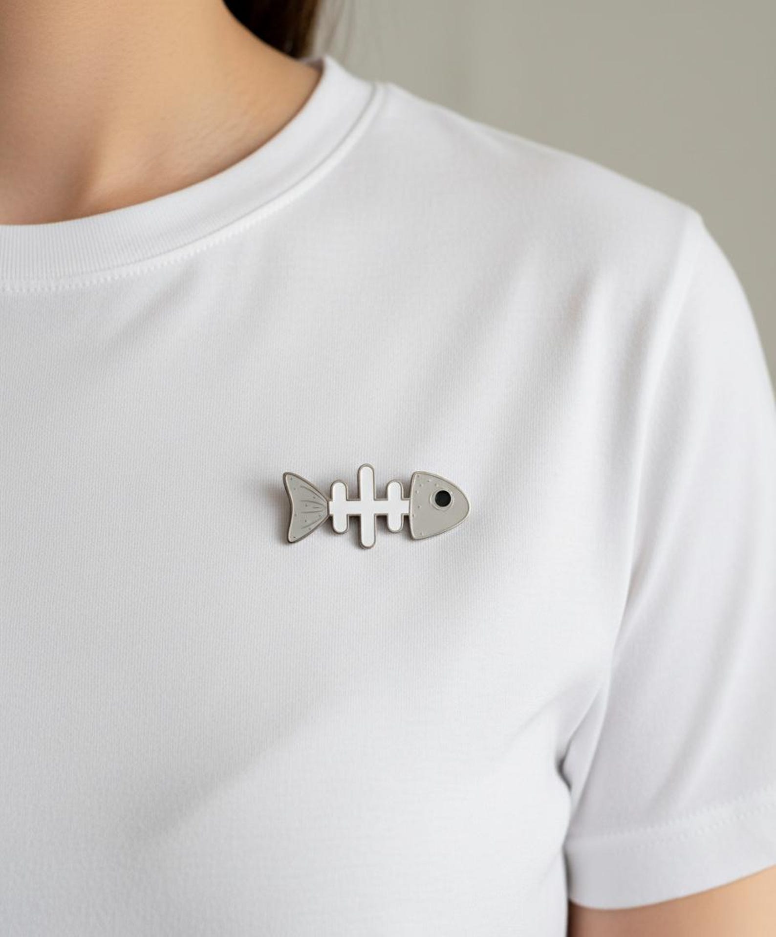 Metal Fishbone Pin, Special Pin, Minimalist, Limited Edition - Etsy