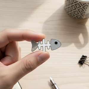 Metal Fishbone Pin, Special Pin, Minimalist, Limited Edition - Etsy