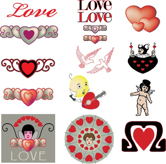 Download Vintage Valentine Files In Dxf Eps Jpg Png Svg Etsy PSD Mockup Templates
