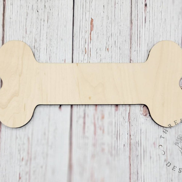 Dog Bone Shaped Wood Cut Out, DIY Craft Blank, Wood Bone Shaped Crafts, Boarding Kennel Name Tag, wall decor, ornament diy