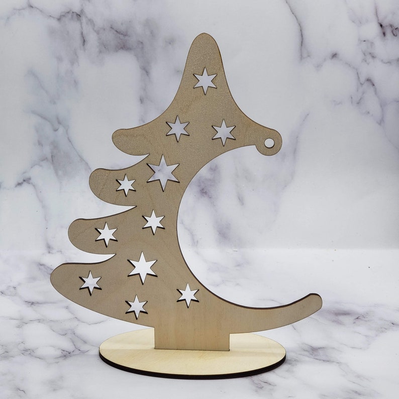 Unfinished Diy Tree Christmas Ornament Holder Ornament Etsy