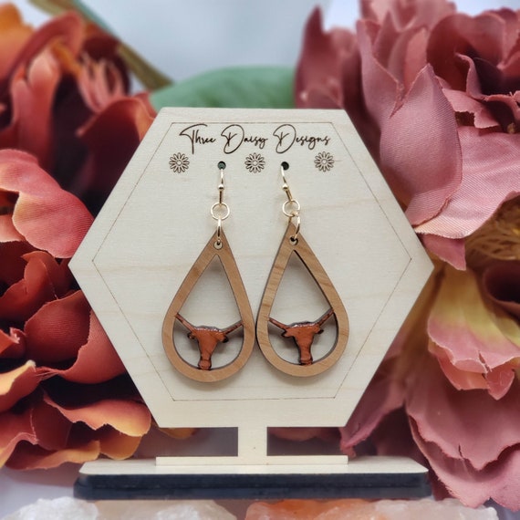 Basketball Mom Sports Wood Tear Drop Printed Earrings Jewelry